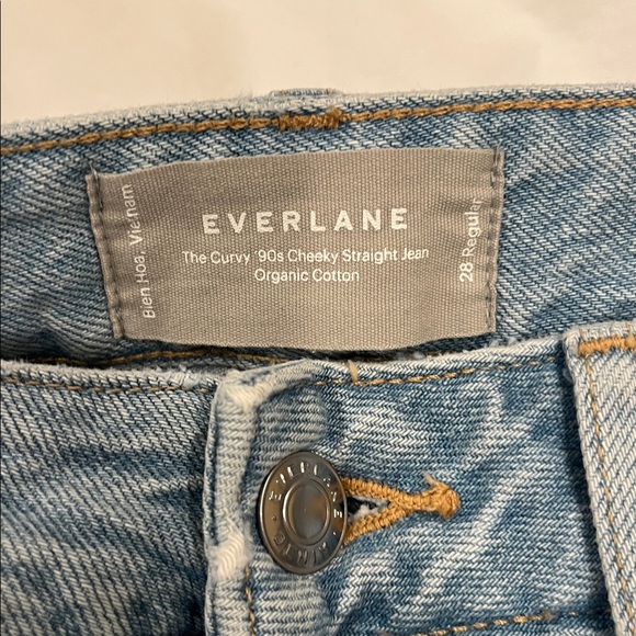 Everlane Curvy 90s Cheeky Jeans Straight Organic Cotton 28 Regular - Picture 3 of 10